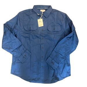 Free Assembly NWT 2XL blue long sleeve button down collared